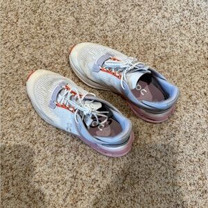 On Running Women's White and Pink Sneakers